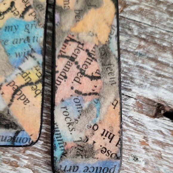 HANDCRAFTED PAINTED DROP EARRINGS - Picture 3 of 5